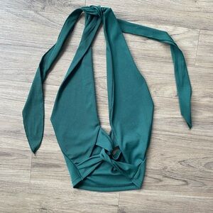 Green halter top